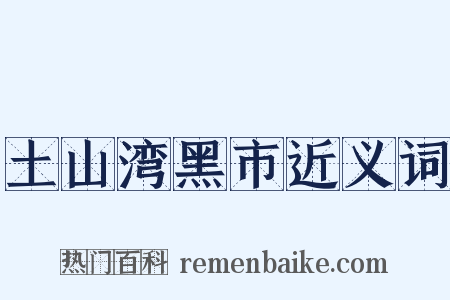 土山湾黑市近义词是什么意思的图片